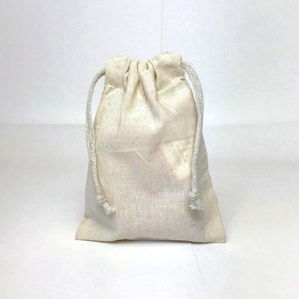 katoenen zak ca. 9x13 cm