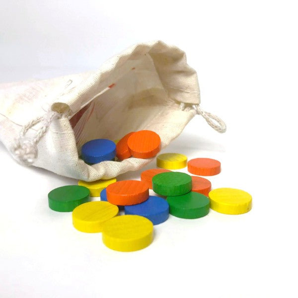 katoenen zak ca. 9x13 cm