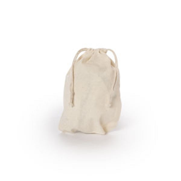 katoenen zak ca. 9x13 cm