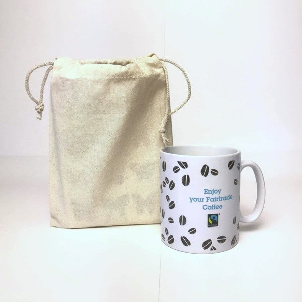 katoenen zak ca. 19x14 cm