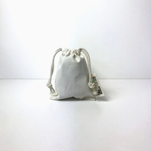 BIO- & Fairtrade katoenen zak met touwsluiting ca. 10x14 cm