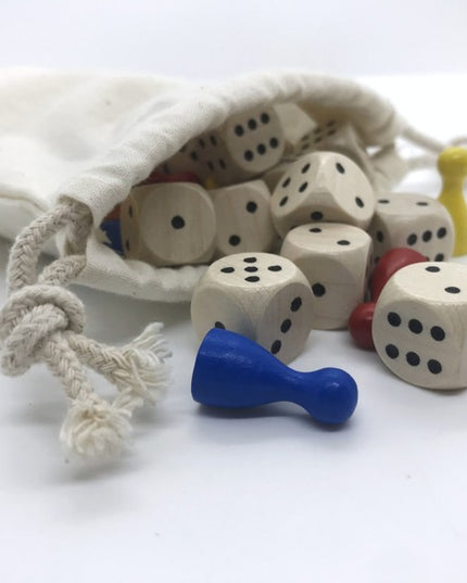 BIO- & Fairtrade katoenen zak met touwsluiting ca. 10x14 cm