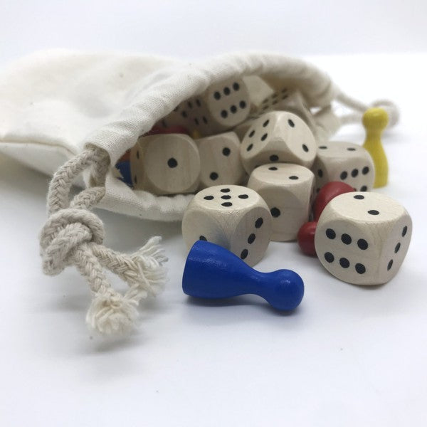 BIO- & Fairtrade katoenen zak met touwsluiting ca. 10x14 cm