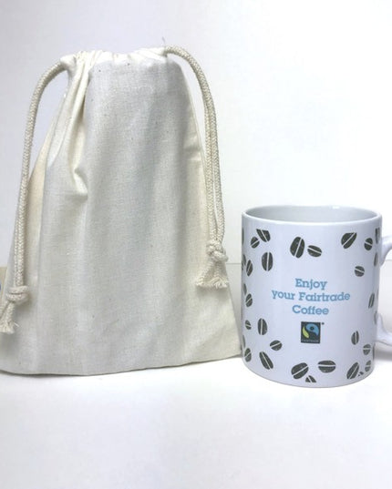 BIO- & Fairtrade katoenen zak met touwsluiting ca. 15x20 cm