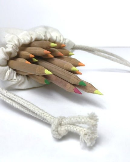 BIO- & Fairtrade katoenen zak met touwsluiting ca. 15x20 cm