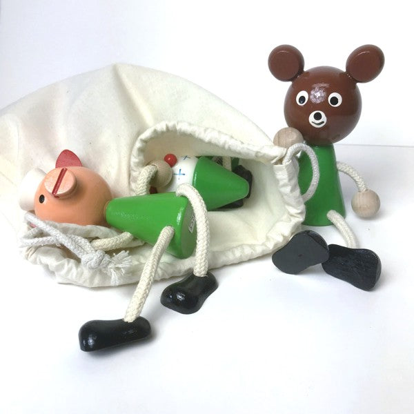 BIO- & Fairtrade katoenen zak met touwsluiting ca. 25x30 cm