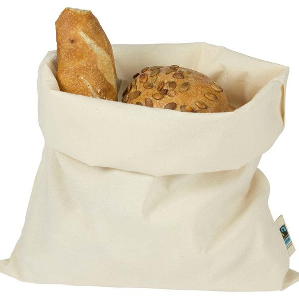 BIO- & Fairtrade katoenen zak met touwsluiting ca. 30x45 cm