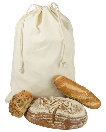 BIO- & Fairtrade katoenen zak met touwsluiting ca. 30x45 cm