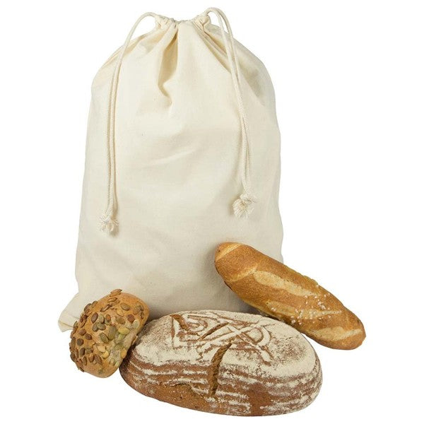 BIO- & Fairtrade katoenen zak met touwsluiting ca. 30x45 cm