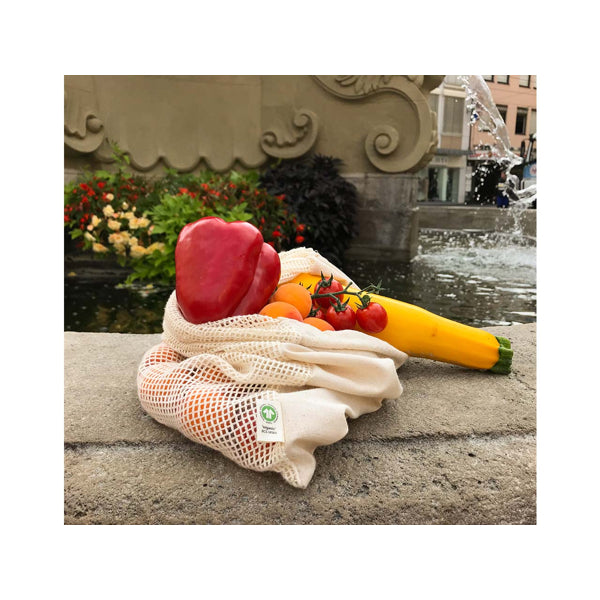 BIO- & Fairtrade katoenen fruit- en groentenzak ca. 40x30 cm