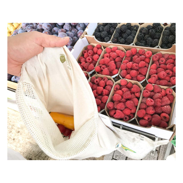 BIO- & Fairtrade katoenen fruit- en groentenzak ca. 40x30 cm