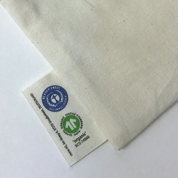 BIO- & Fairtrade katoenen zak met touwsluiting ca. 10x14 cm