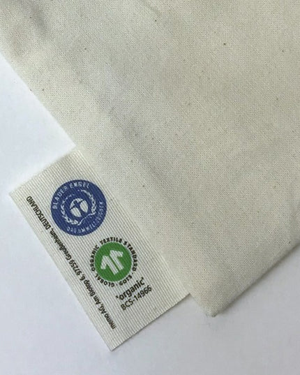 BIO- & Fairtrade katoenen zak met touwsluiting ca. 30x45 cm