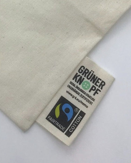 BIO- & Fairtrade katoenen zak met touwsluiting ca. 15x20 cm