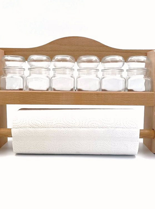 kruidenrek + 6 glazen potjes 120ml & rek