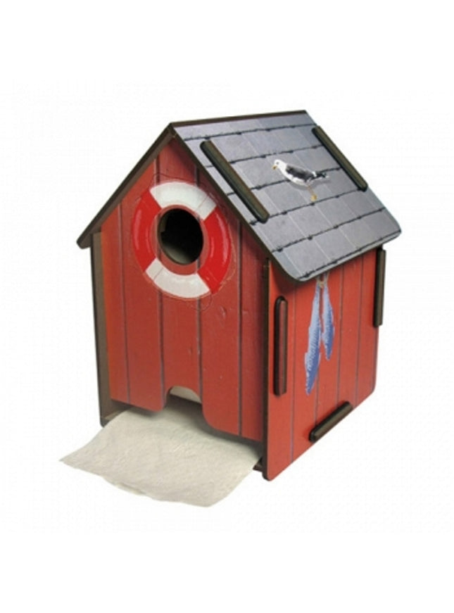 Porte-rouleau de toilette « cabane rouge »