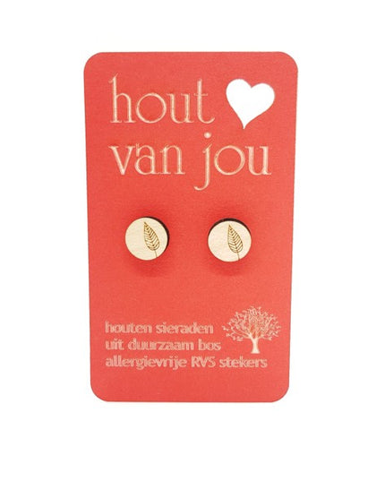 Houten oorbellen - Blad 1