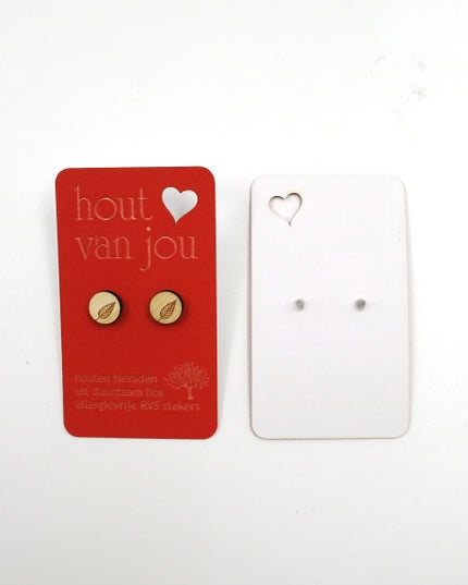 Houten oorbellen - Blad 1