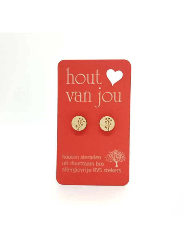 Boucles d'oreilles en bois - Graines 1