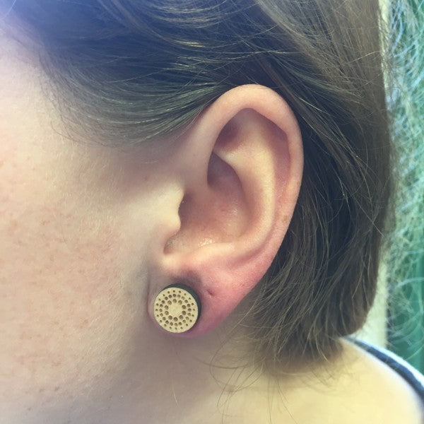 Houten oorbellen - Stipjes