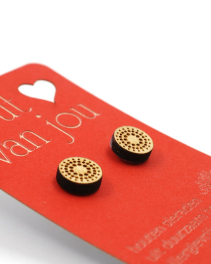 Houten oorbellen - Stipjes