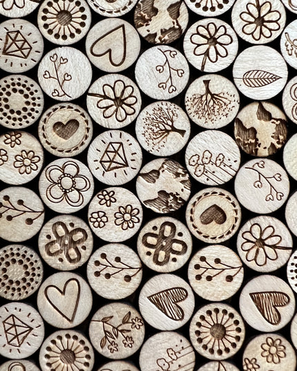 Houten oorbellen - Zaden 1