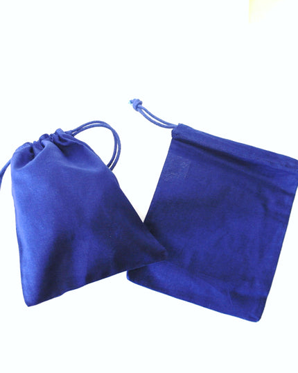 katoenen zak, gekleurd - ca. 14x19 cm - blauw