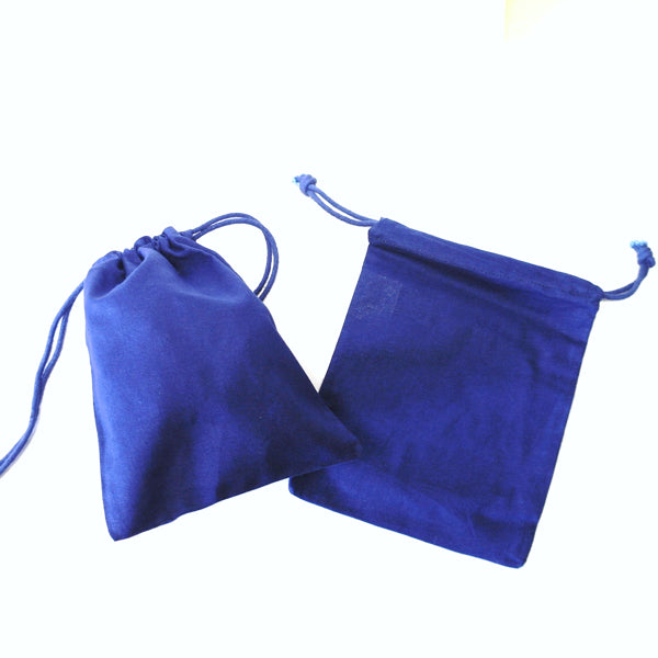 katoenen zak, gekleurd - ca. 14x19 cm - blauw