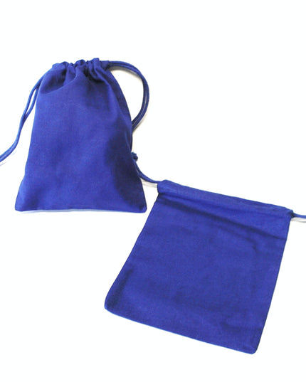 katoenen zak, gekleurd - ca. 14x19 cm - blauw