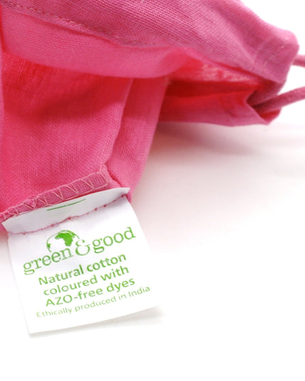 katoenen zak, gekleurd - ca. 14x19 cm - roze