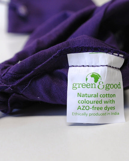 katoenen zak, gekleurd - ca. 14x19 cm - paars