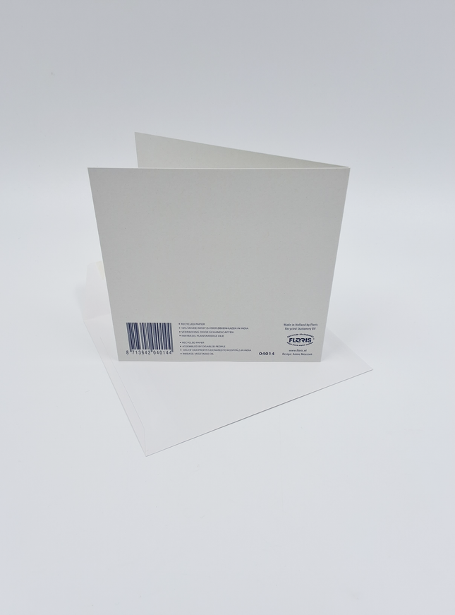 Vierkante wenskaart hortensia, "Sorry"