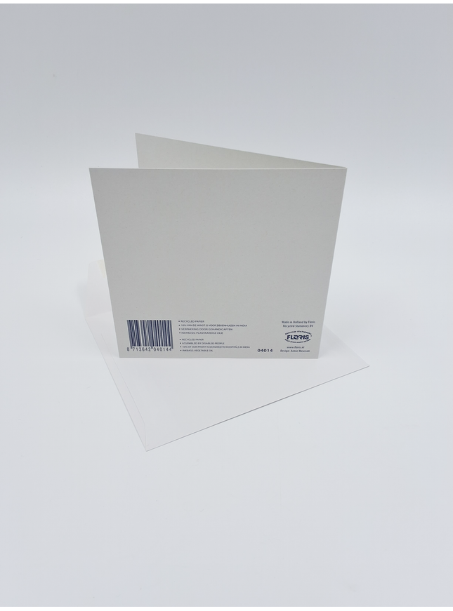 Vierkante wenskaart hortensia, "Sorry"