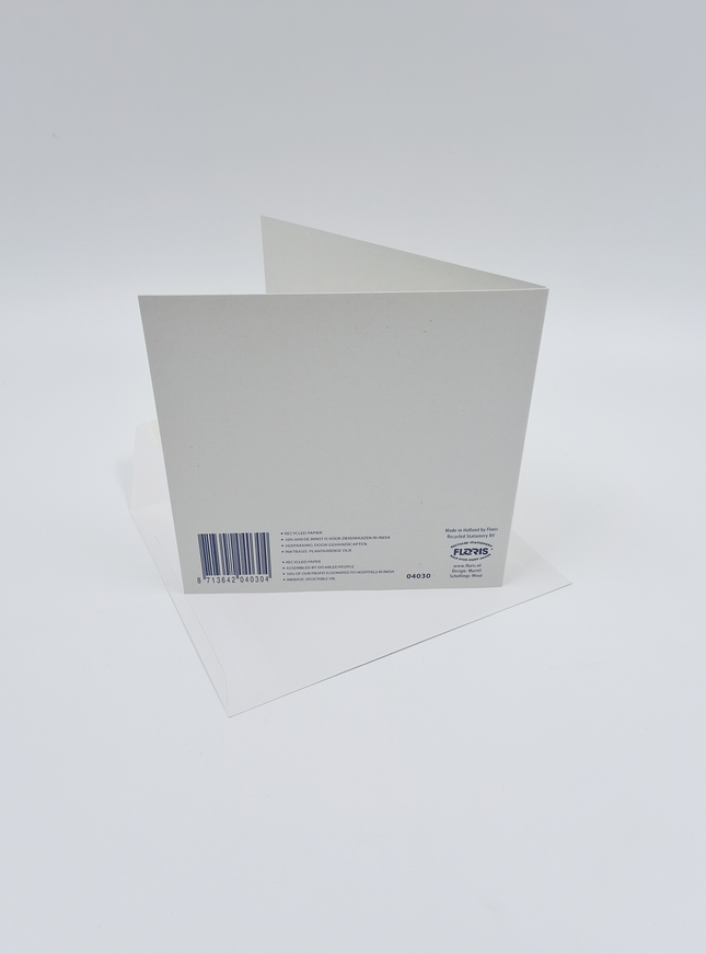 Vierkante wenskaart zonnebloem, Muriël