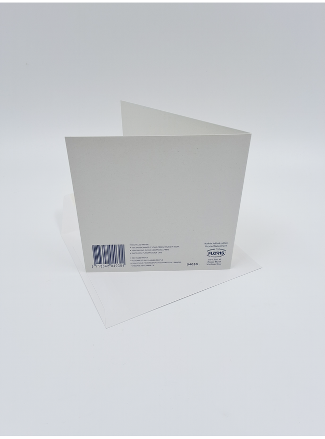 Vierkante wenskaart zonnebloem, Muriël