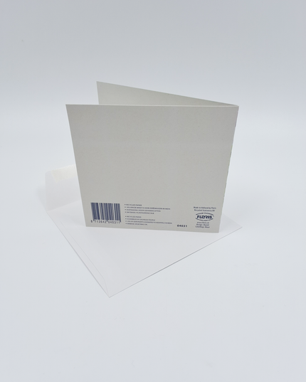 Vierkante wenskaart anemonen blauw