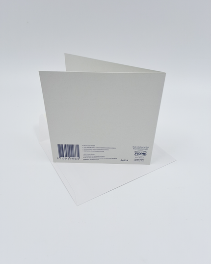 Vierkante wenskaart anemonen paars