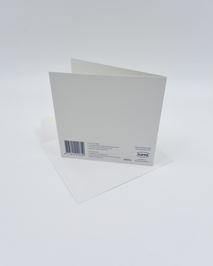 Vierkante wenskaart bloem vuurpijl