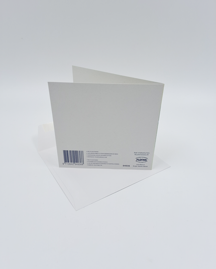 Vierkante wenskaart gele bloem