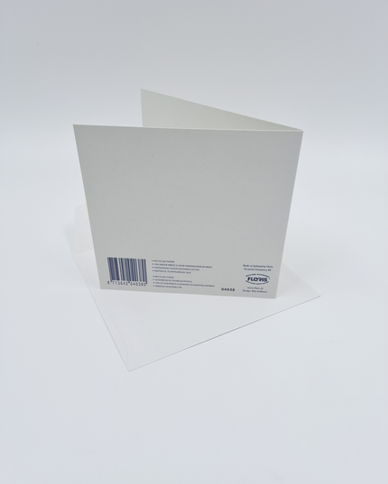 Vierkante wenskaart rode anemonen