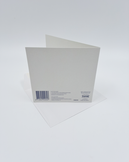 Vierkante wenskaart blauwe anemonen