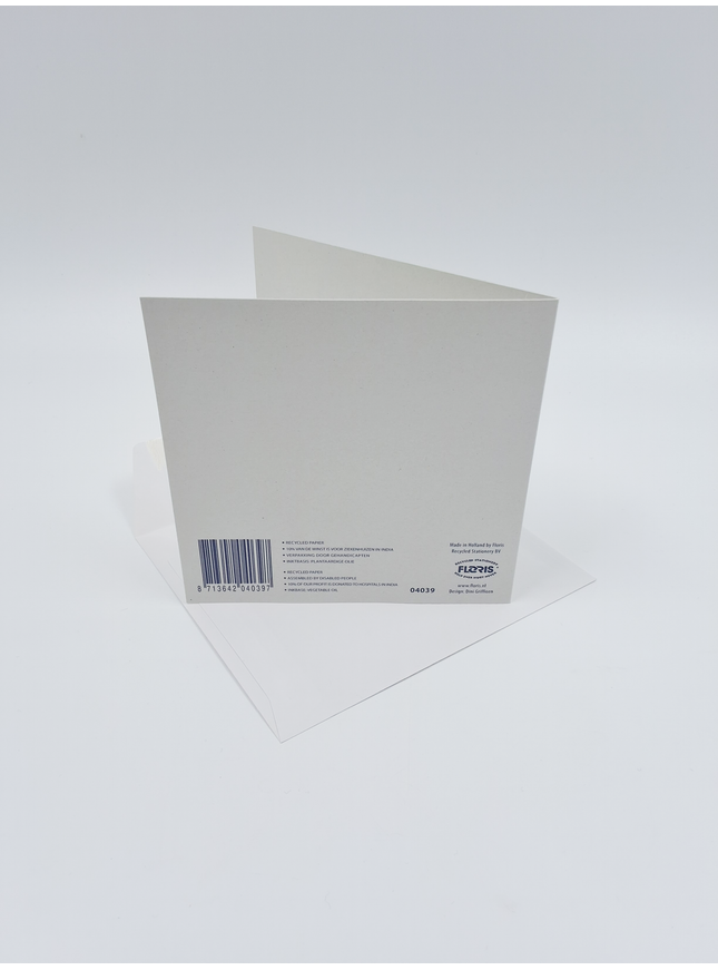 Vierkante wenskaart blauwe anemonen