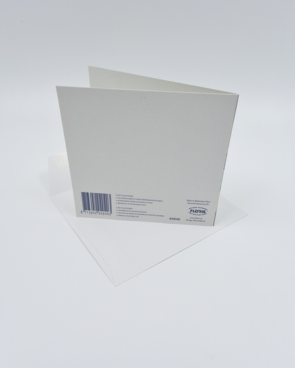 Vierkante wenskaart witte waterlelies