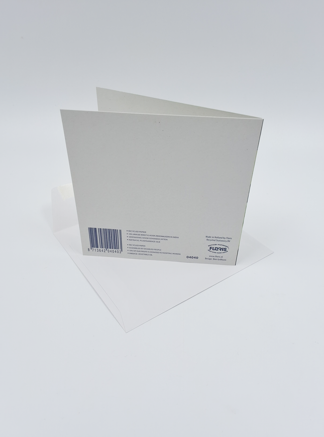 Vierkante wenskaart witte waterlelies