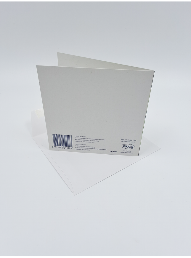 Vierkante wenskaart witte waterlelies