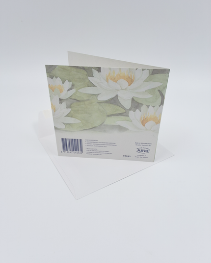 Vierkante wenskaart waterlelie, 50