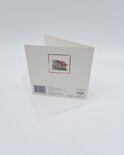 Vierkante wenskaart boeken, "Geslaagd!"