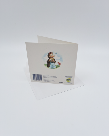 Vierkante wenskaart tulpen , "Een dochter!"