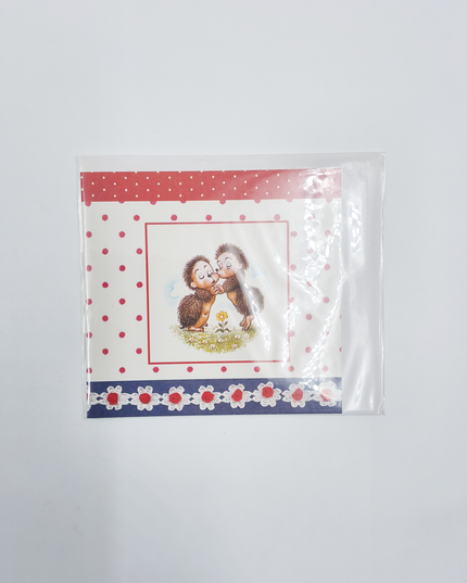 Vierkante wenskaart twee egels