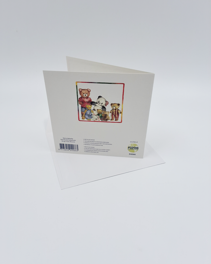 Vierkante wenskaart geboorte, "Een kleintje geboren!"